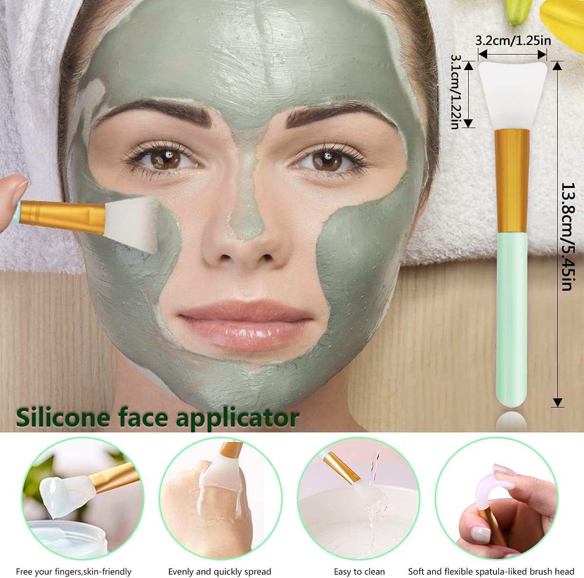 5PCS Silicone Scrubber Set, Lip & Face Cleansing Brush and 2PCS Exfoliating Face Brush for Men & Women - Image 5