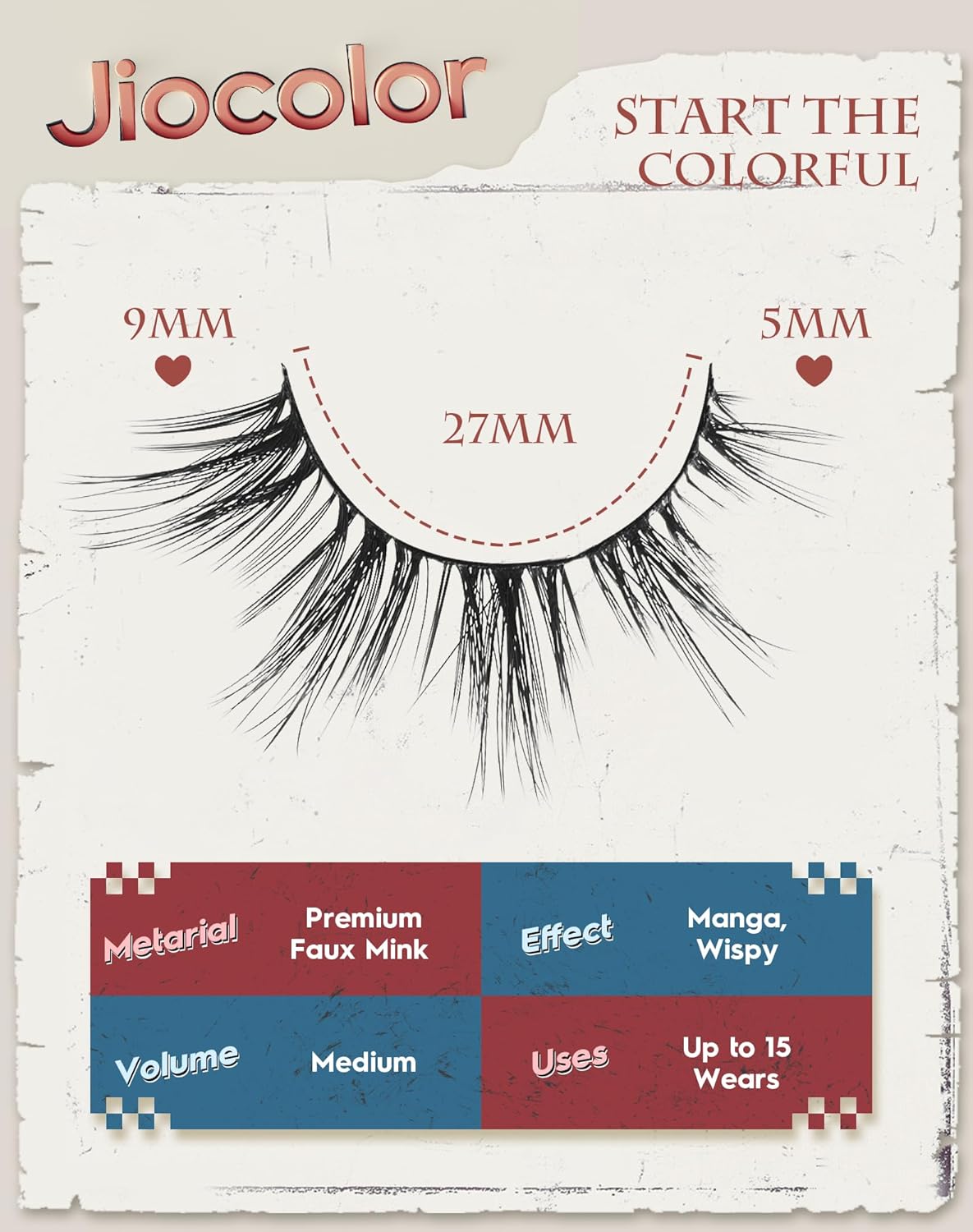 Natural Lashes That Look Like Extensions Strip Lashes Natural Look Thin Band Wispy Eyelashes 13mm Cat Eye False Eyelashes Foxy Eye Lashes 12 mm 7 Pairs S10 - Image 3
