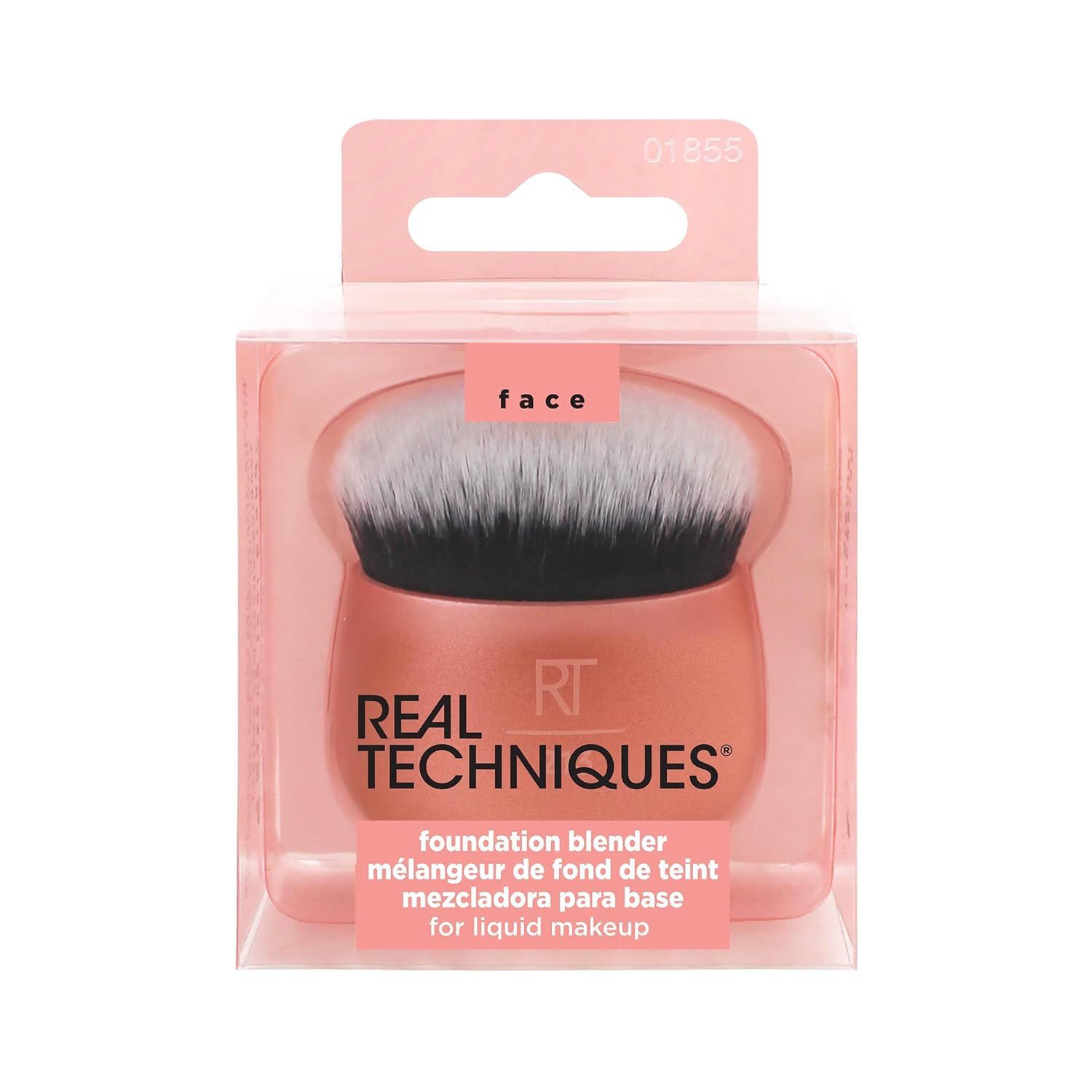Real Techniques Foundation Makeup Blender, Kabuki Brush For Face or Body Makeup, Works With Liquid or Cream Foundation, No Handle, Blend & Buff Makeup, Dense Synthetic Bristles, 1 Count - Image 2