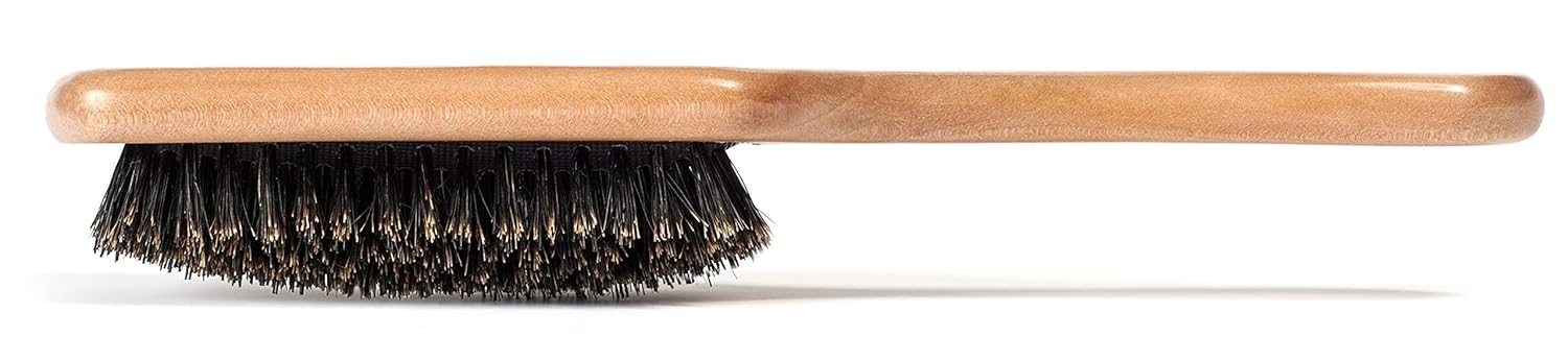GranNaturals Boar Bristle Smoothing Hair Brush for Women and Men - Medium/Soft Bristles - Natural Wooden Large Flat Square Paddle Hairbrush for Fine, Thin, Straight, Long, or Short Hair - Image 8
