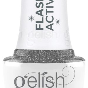 Gelish Flash Glam Glitter Gel Polish – Sparkling Flash-Activated Glitter, Long-Lasting, High-Shine, Chip-Resistant, Vegan & Cruelty-Free Professional Polish (Dripping In Bling, 15mL)