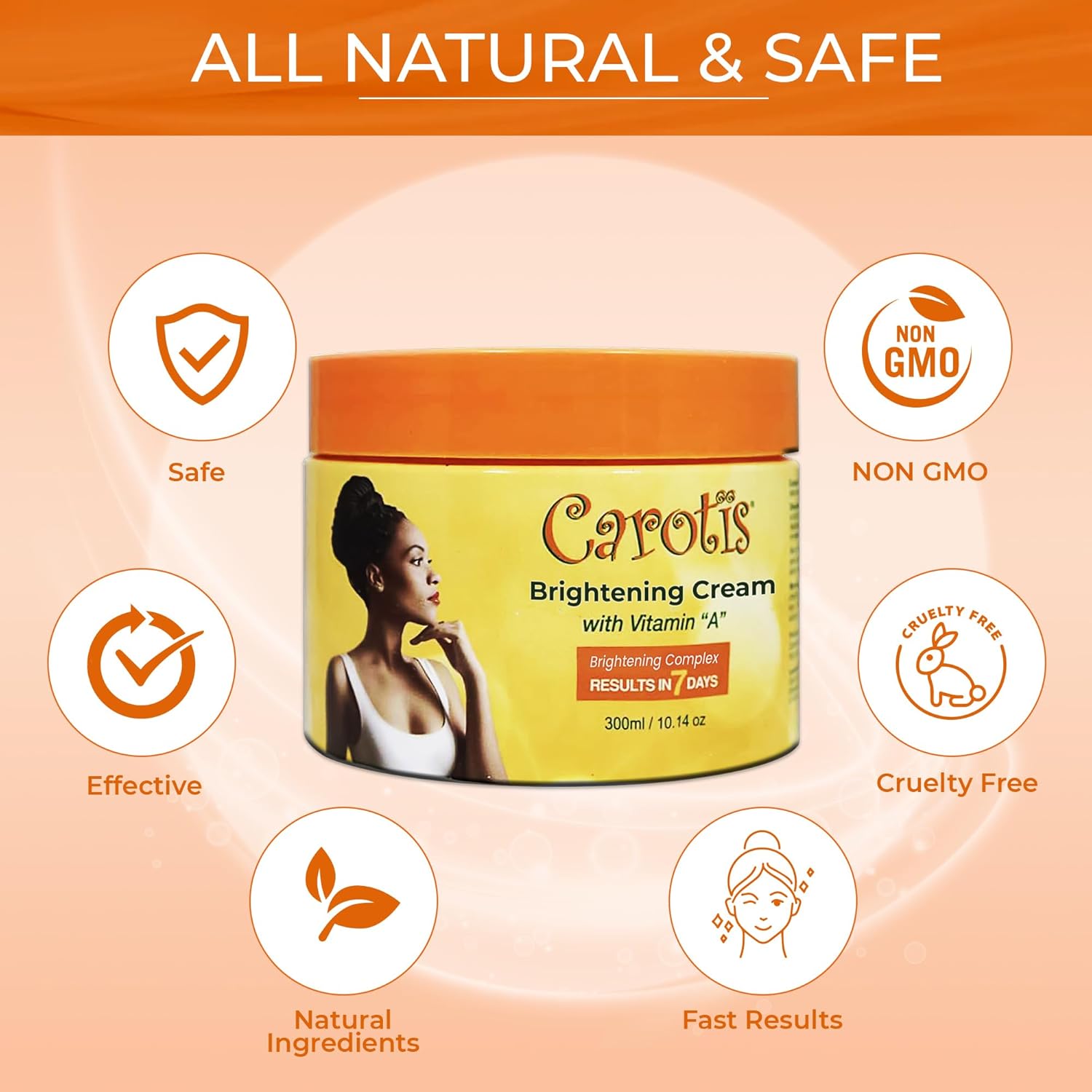 Skin Brightening Cream – 300ml / 10.14fl oz – 7 Day Night Cream for Uneven Skin Tone, with Vitamin A - Image 6