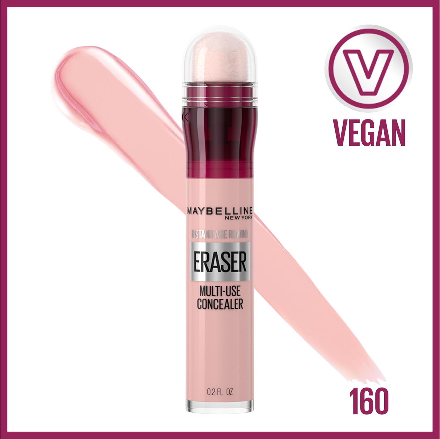 Maybelline Instant Age Rewind Eraser Dark Circles Treatment Multi-Use Concealer, 160, 1 Count (Packaging May Vary) - Image 2