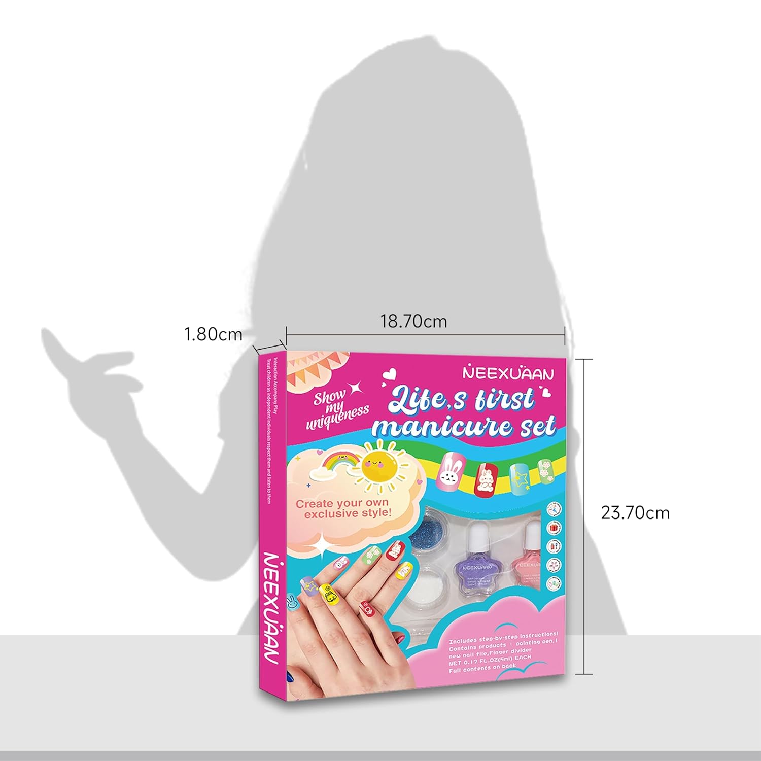 Kids Nail Polish Set for Girls Nail Polish Kit for Kids Ages 7-12 Quick Dry & Non-Toxic Nails Polish Manicure Set for Girls Gifts - Image 7