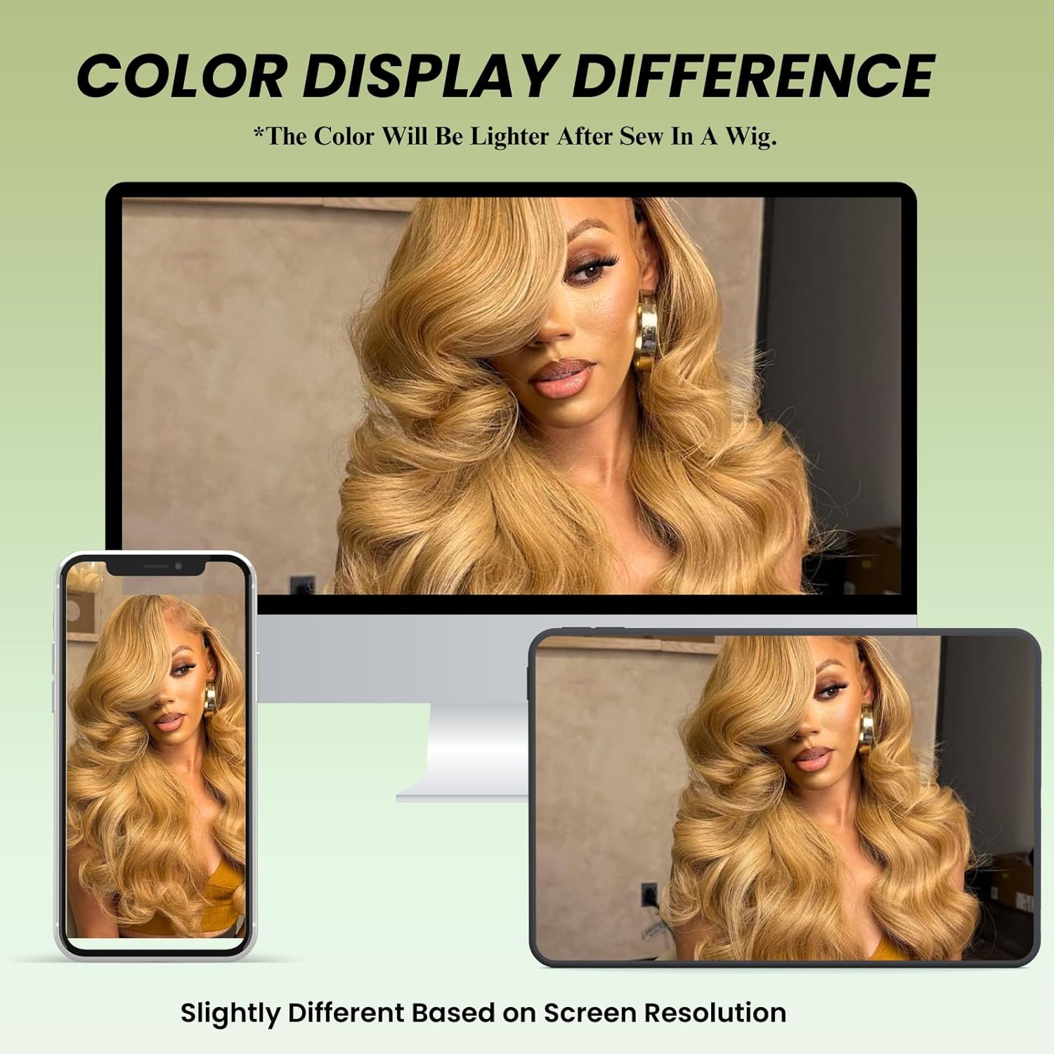 ALHER Honey Blonde Bundles with Frontal Human Hair Body Wave, 10A Color #27 Sun-kissed Vibe Golden Blonde Real human hair bundles with 13X4 HD lace frontal Closure Ear to Ear Melt Well 14 16 18+14 In - Image 8