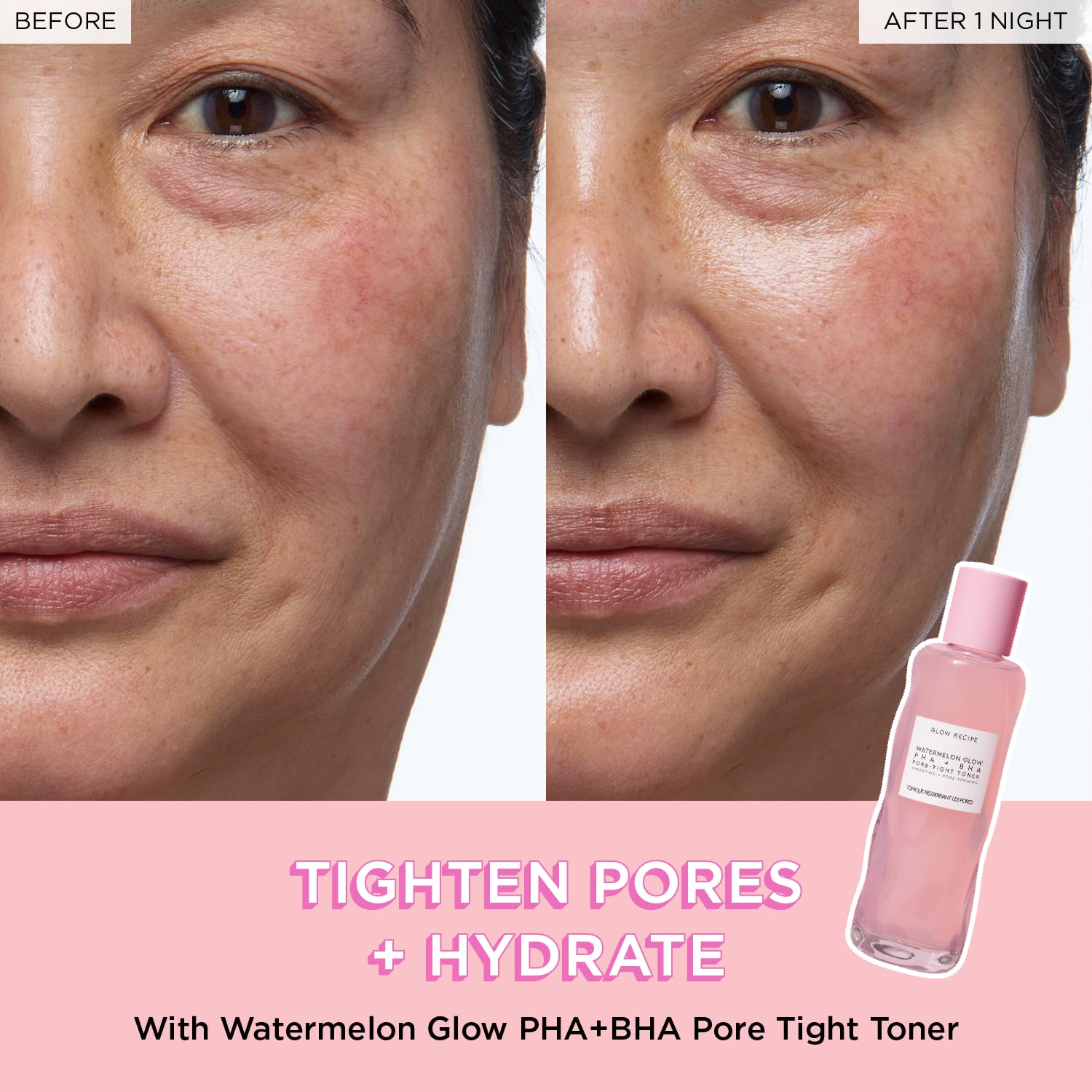 Glow Recipe PHA + BHA Face Toner - Korean Skin Care Pore Minimizer & Gentle Facial Exfoliator for Tightening, Hydrating & Exfoliating - Glycerin, Watermelon & Cactus Water (150ml) - Image 3