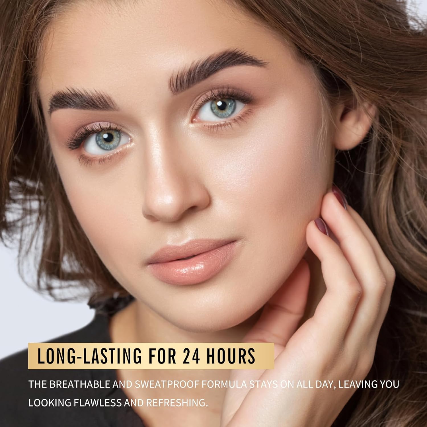 KIMUSE Baked Foundation - Brighten Color Correcting Powder Foundation for Mature Skin, Buildable Coverage, Radiant Natural Finish - Image 7