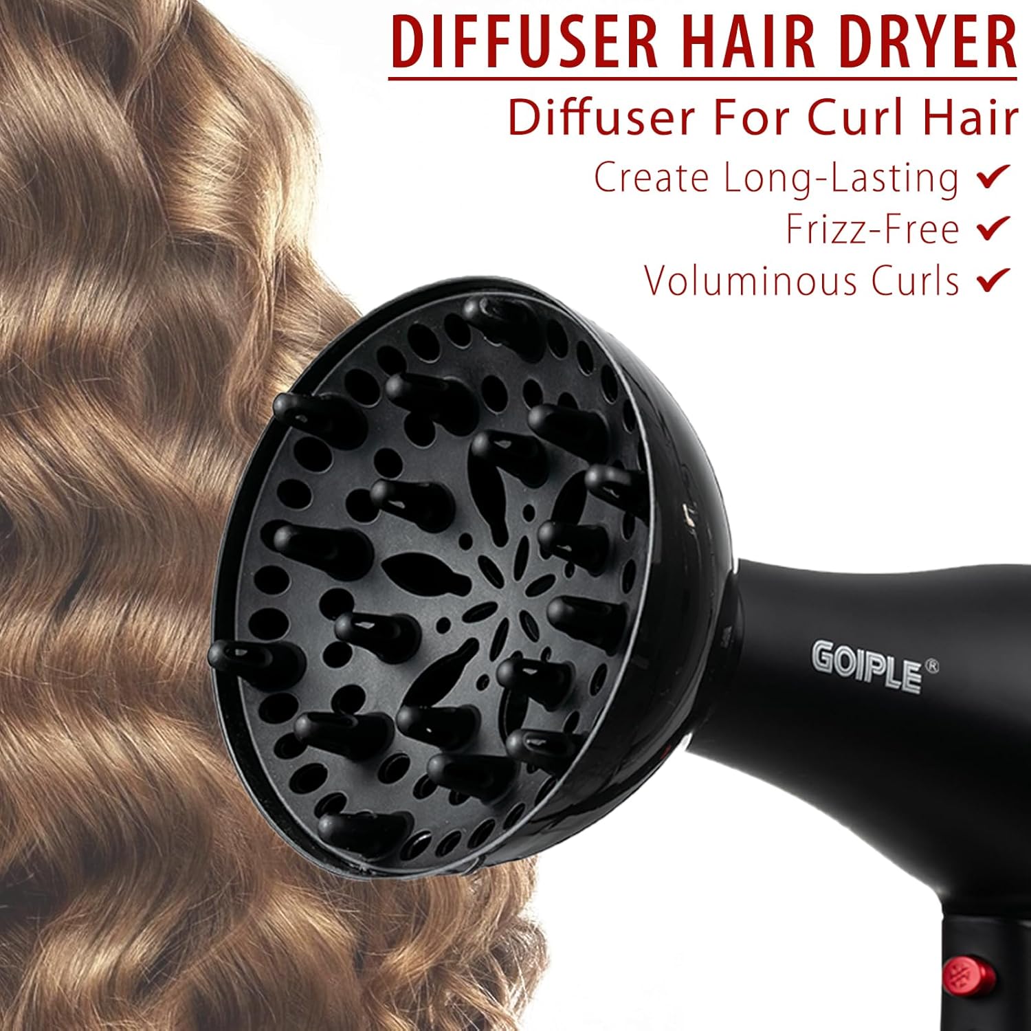 21Pcs Professional Hair Dryer Kit - Ionic, Lightweight, Low Noise, Constant Temperature, 1800W Blow Dryer for Women and Men - Includes Hair Dryer, Nozzles, and Accessories Set - Image 2