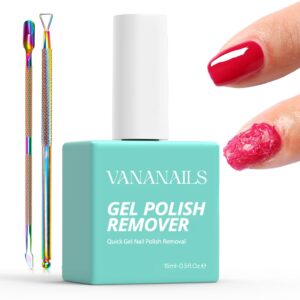 Gel Nail Polish Remover: Professional Gel Polish Remover with Cuticle Pusher & Scraper Quickly Removes Gel Nail Polish in 3-5 Minutes Without the Need for Foil Soaking and Wrapping