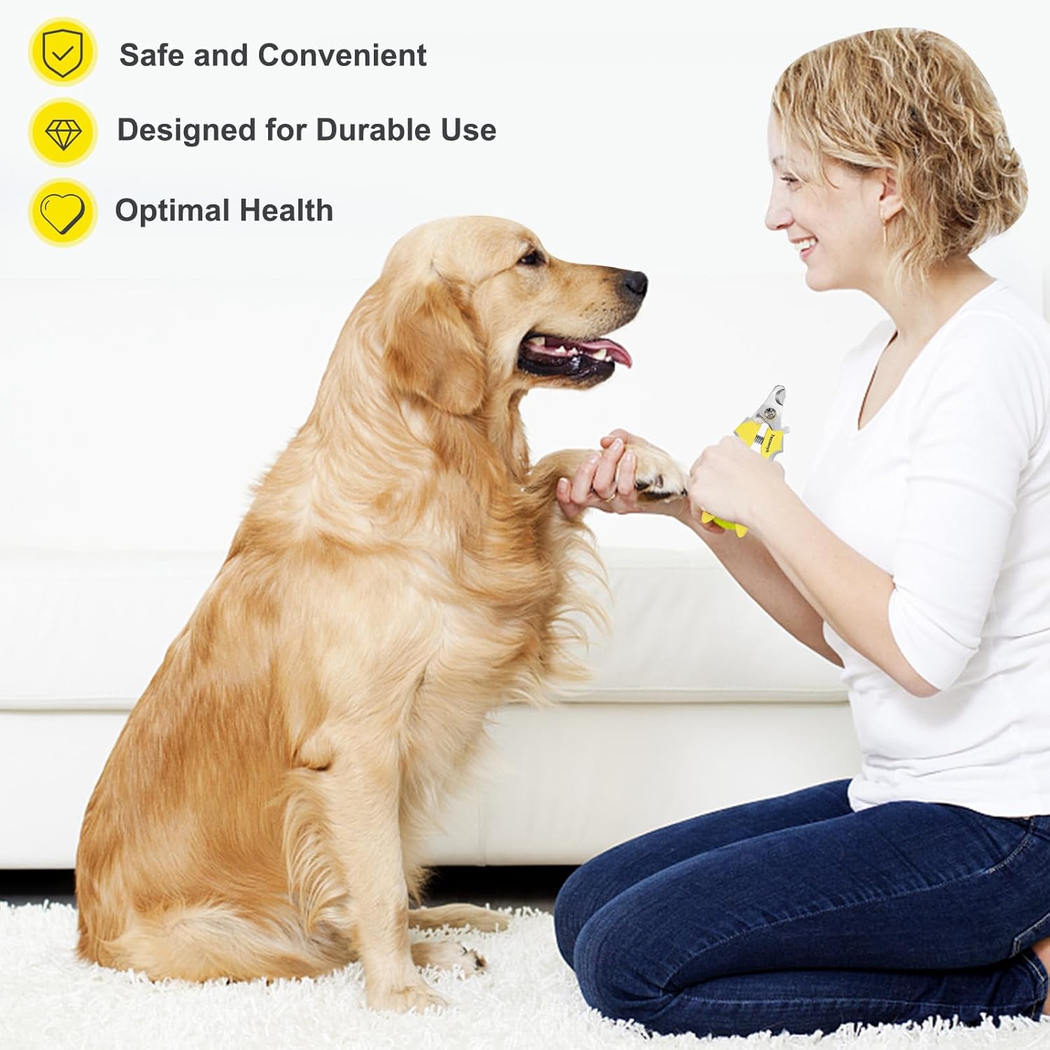 Professional Dog Nail Trimmers, Dog Nail Clippers with Sharp Blade, Safety Lock and Protective Guard for Safe and Effective Grooming - Image 6