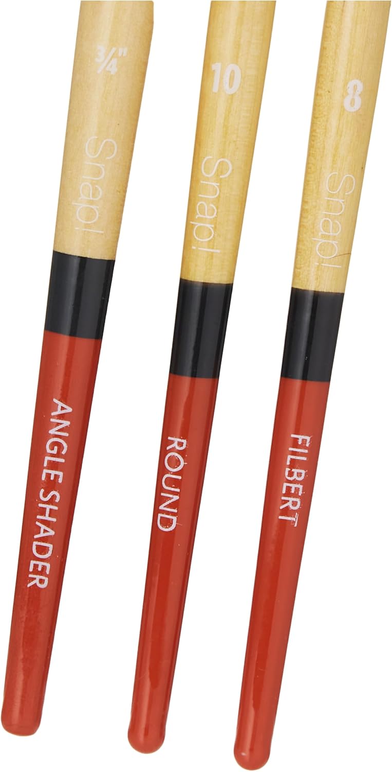 Princeton Snap! 9650SET-1 SNAP Brush FB 8 RND 10 ANG Shader 34IN, Multicolor - Image 4