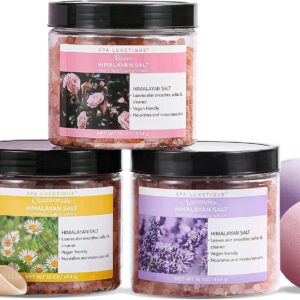 spa luxetique Bath Salts for Soaking, Spa Luxetique Epsom Salts Gifts Set for Women, 3.17lbs Bath Salts for Women, Epsom Salts for Soaking, Mother's Day Christmas Gifts for Woman Mom