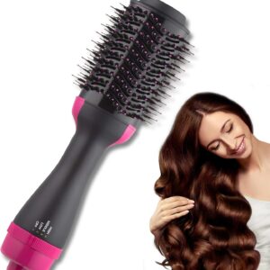 Hair Dryer Brush Blow Dryer in One, Upgraded 4 in 1 Hair Drying Hair Blowout Brush,One Step Hair Dryer and Styler Hot Air Hair Negative Ion Anti-frizz Straightener and Curling Wand