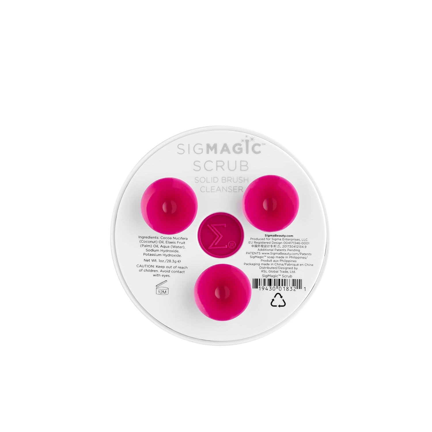 Sigma Beauty Portable 2-in-1 SigMagic Scrub โ Solid, Professional Grade Makeup Brush Cleaner with Silicone Texture to Quickly and Effectively Remove Makeup Residue & Build Up on Makeup Brushes (1pc) - Image 3