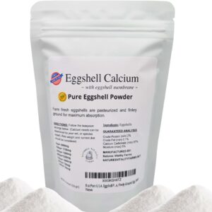 8 oz Pure U.S.A. Eggshell Powder for Dogs/Cats, Finely Ground, Calcium Supplement