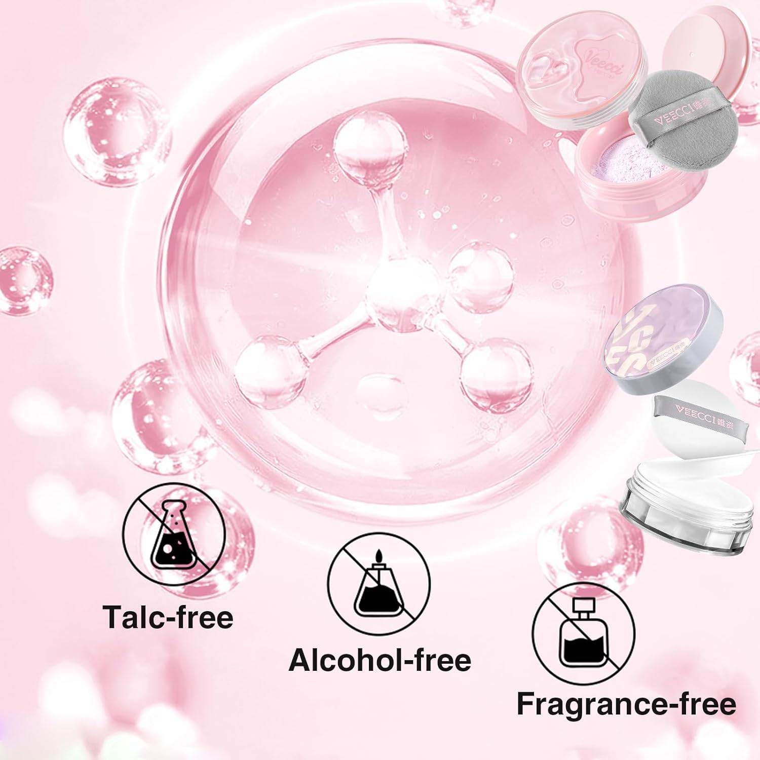Light Purple Matte Finish Loose Setting Powder Tone-up Face Makeup Translucent Dry Oily Skin Controls Shine Lightweight - Image 8