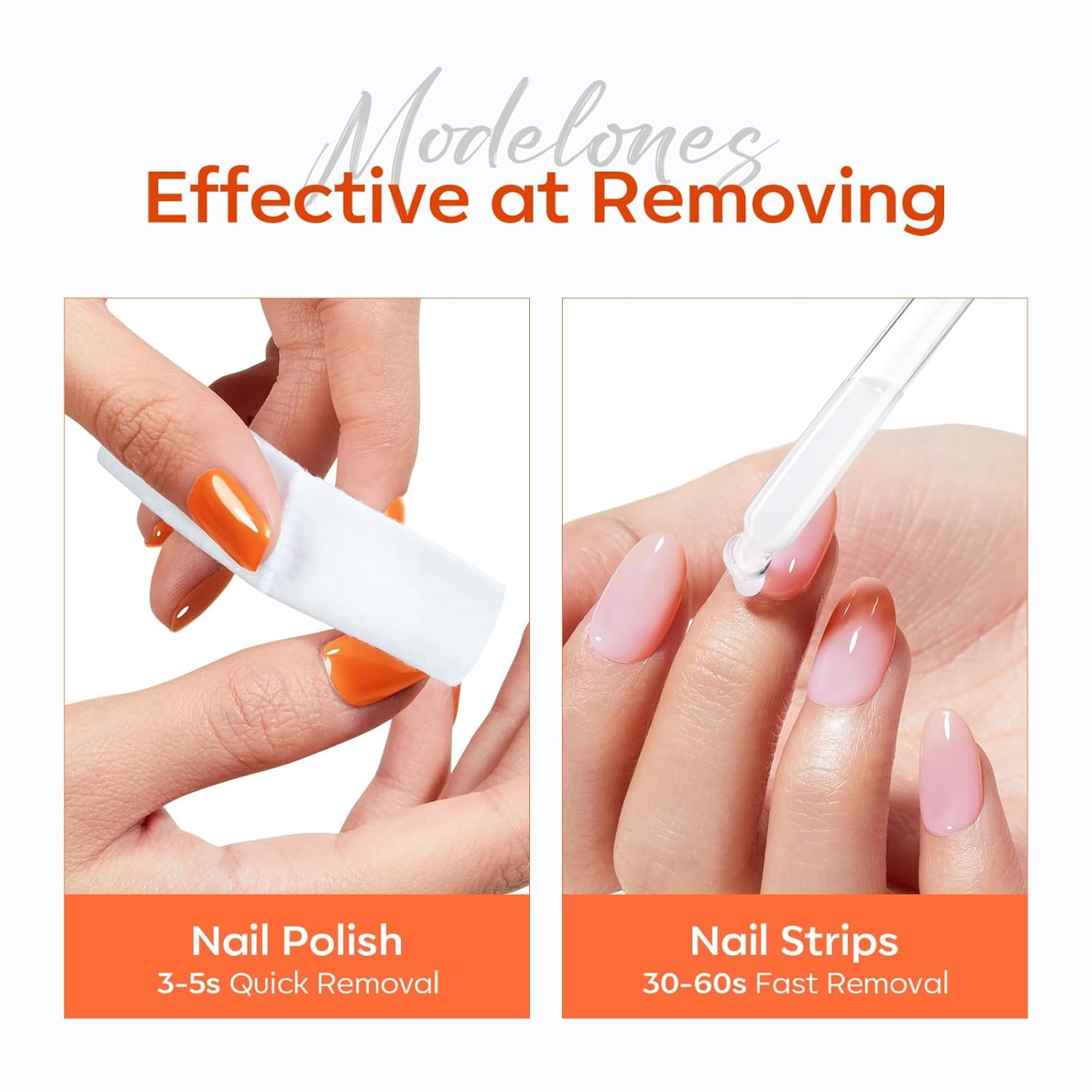 Modelones Nail Polish Remover for Press on Nails & Nail Strips Acetone-Free, Nail Glue Remover Natural Formula Serum Easy Peel for Moisturizing & Care, Non-Toxic, Low Odor, Portable Size - Image 4