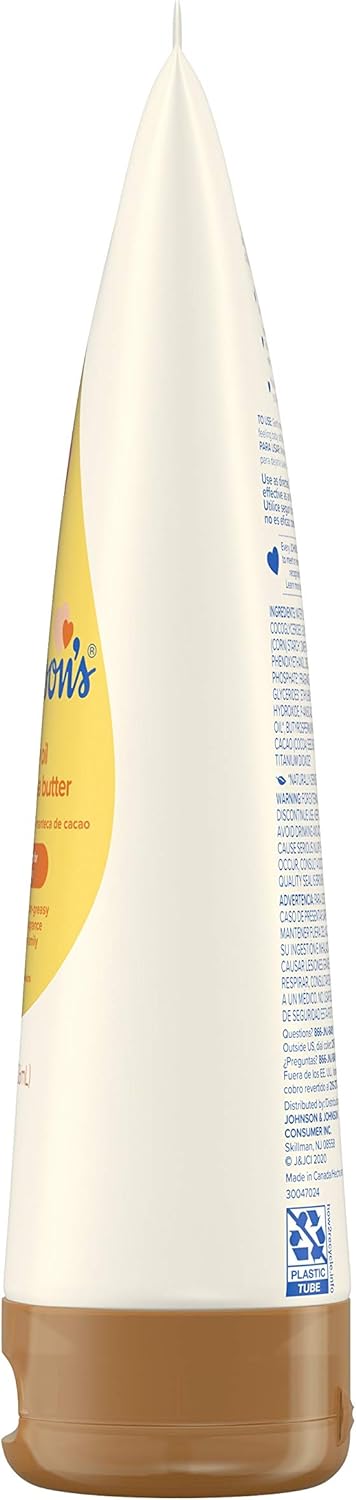 Johnson's Baby Creamy Oil for Baby with Shea & Cocoa Butter, Moisturizing Body Lotion with Gentle Fragrance, Hypoallergenic, Non-Greasy, Paraben-Free, Phthalate-Free and Dye-Free, 8 fl. oz - Image 5