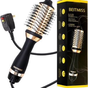 Blow Hair Dryer Brush: Detachable 4-in-1 with Ionic Technology, Brush-Blow-Dryer Oval Barrel with Ionic Technology Fluffy, Belowout-Hair-Volumizer