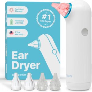 Ear Dryer | USA | Rechargable Ear Water Drying Aid with Red Light Therapy Delivers Gentle Warm Air to The Ear to Combat Annoying Swimmers Ear Infections as an Ear Fluid Remover