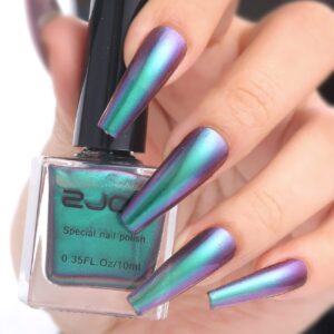 Major Dijit Chameleon Nail Polish Holographic Glitter Quick Dry Nail Polish Shimmer Iridescent Chrome Nail Art Varnish (02)