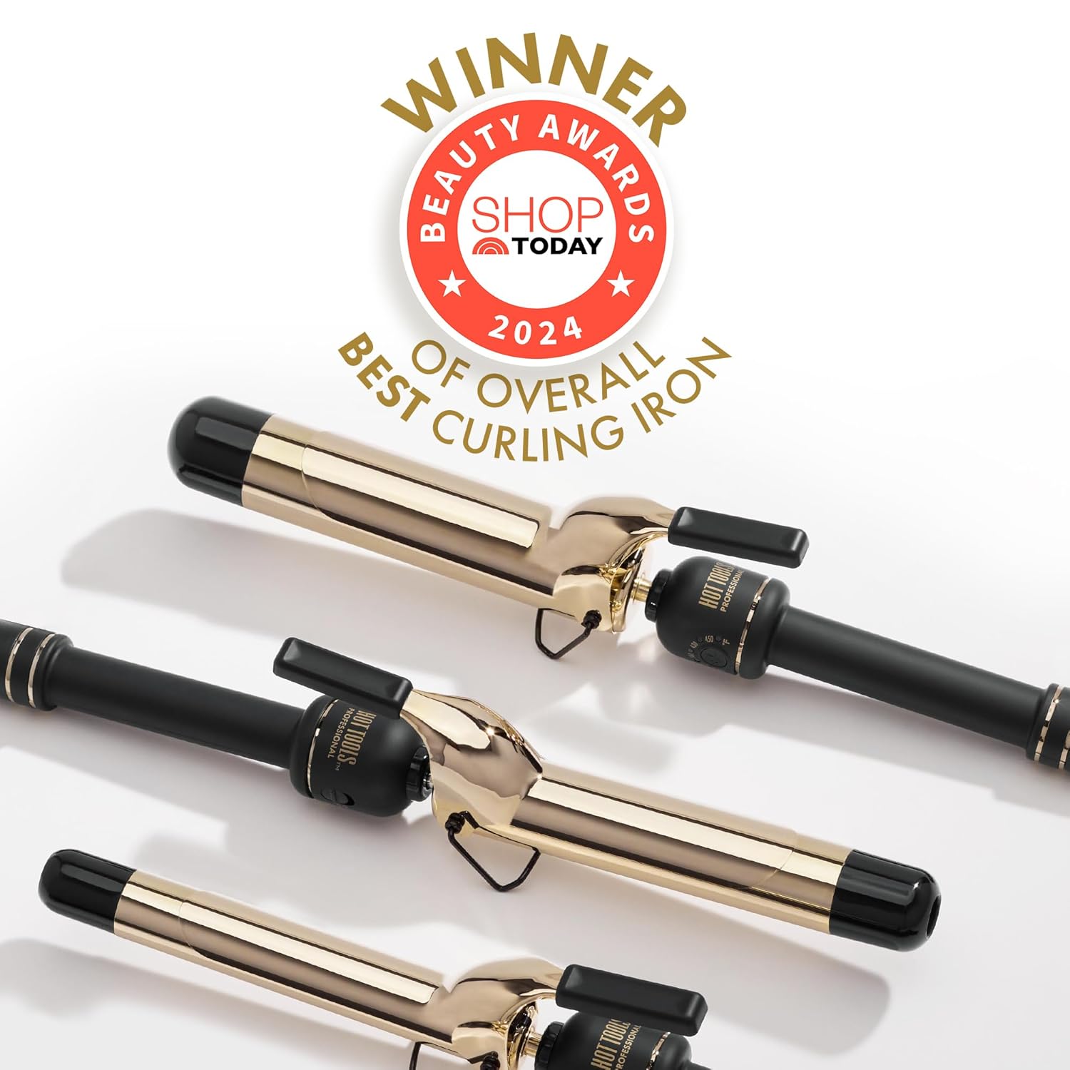 HOT TOOLS 24K Gold Professional 1 1/2" Extended Barrel Curling Iron with Clamp for Loose Curls - 24K Gold Technology for Long-Lasting Results & Longer Barrel for Easy Styling - Image 4