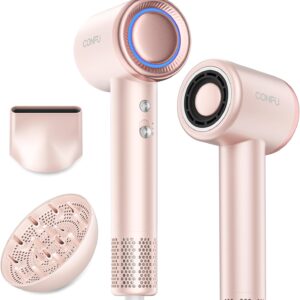 Hair Dryer with Diffuser, CONFU Blow Dryer 110000 RPM, High-Speed Professional Ionic Blow Dryer for Fast Drying, Hair Diffuser for Curly Hair for Home Travel