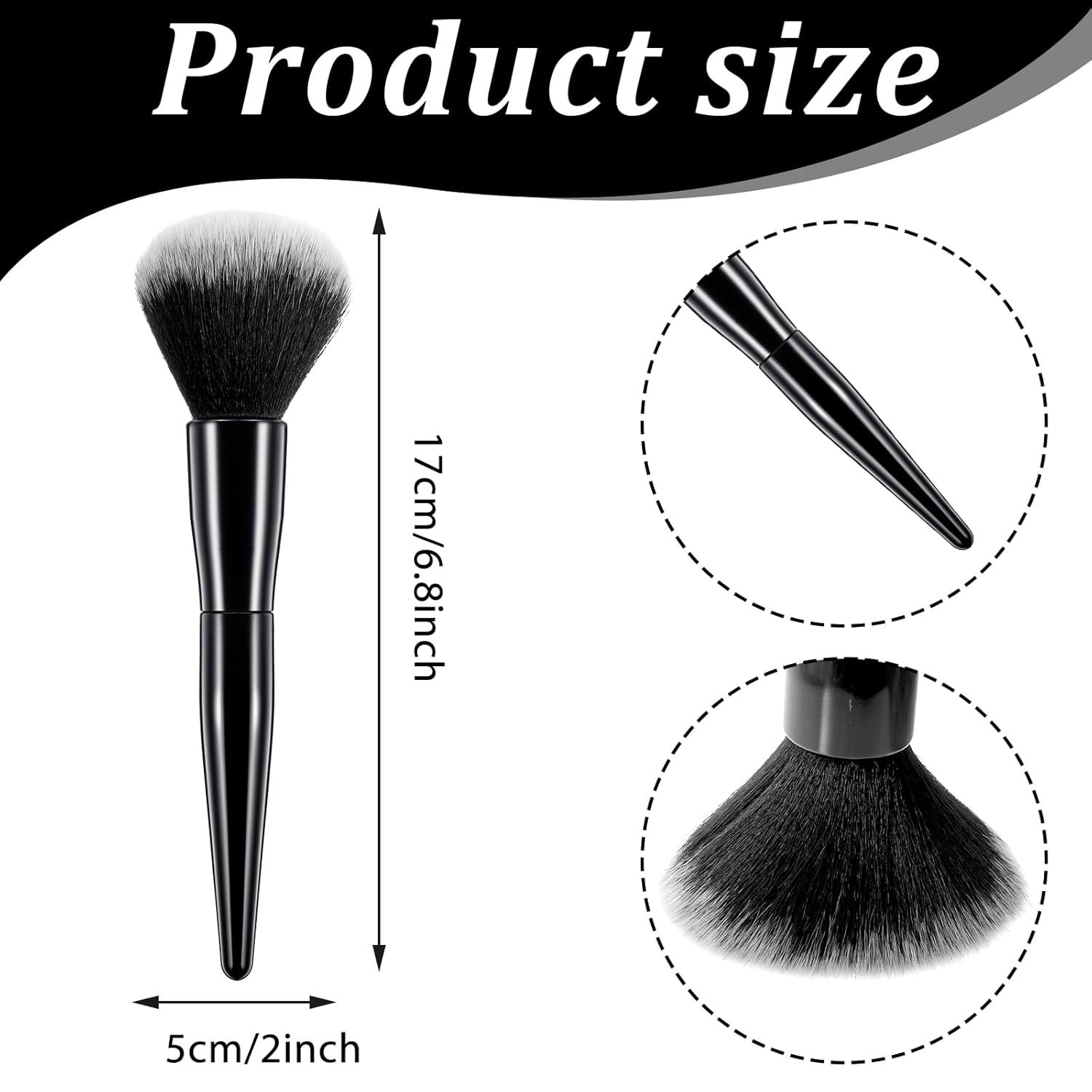 Setting Ultra Plush Fluffy Powder Brush Large Powder Brush Foundation Makeup Brush Powder Brush for Loose Powder,Big Makeup Brush for All-Over Powder Application with Powder Bronzer Foundation - Image 2