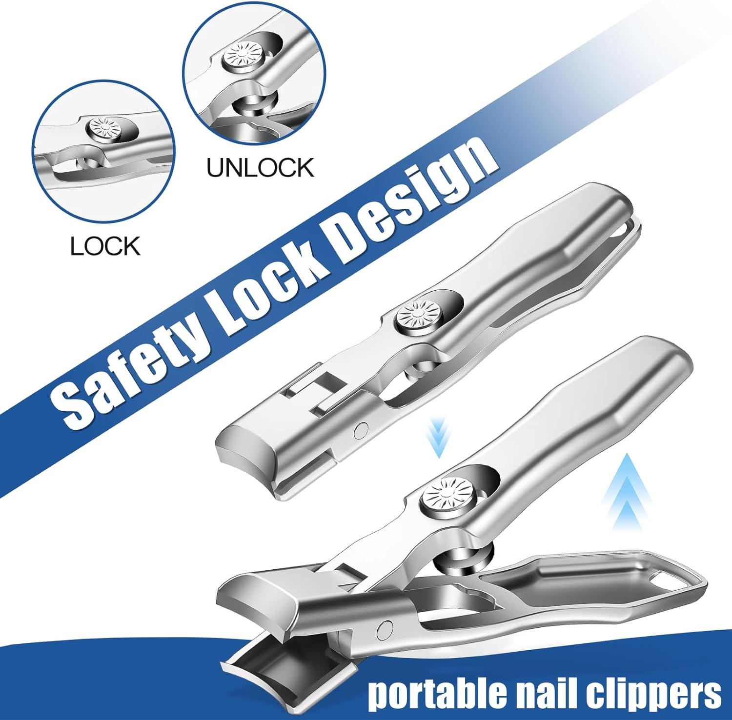 LUX German Toenail Clippers for Seniors Thick Nails, Ultra-Sharp and Durable Fingernail Clippers Cutters Trimmers with Safety Lock for Men Women Seniors, 18-Month Replacement Warranty! - Image 4