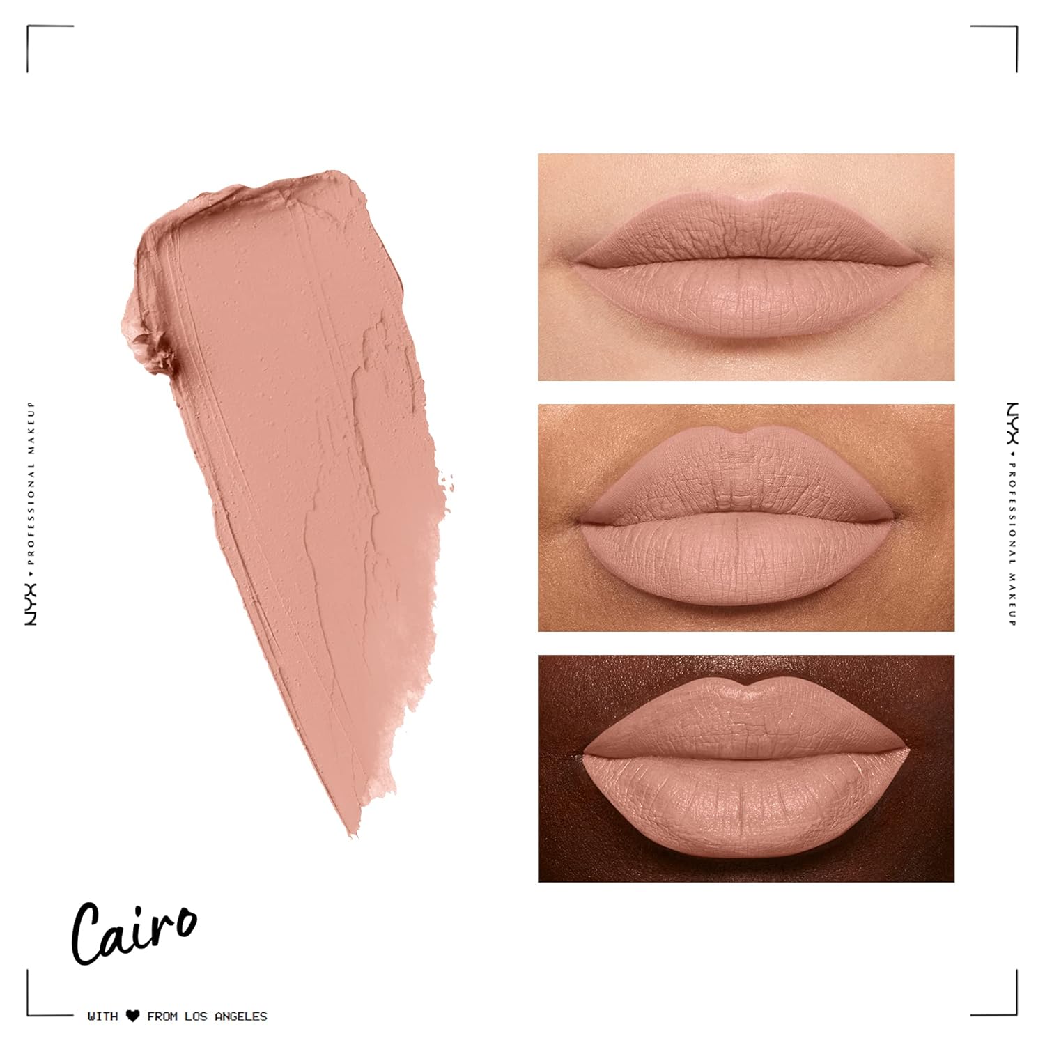 NYX PROFESSIONAL MAKEUP Soft Matte Lip Cream, Lightweight Liquid Lipstick - Cairo (Matte Pure Nude) - Image 3