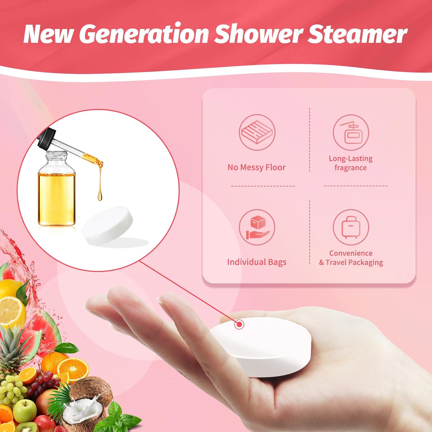 Shower Steamers Aromatherapy, 6 Packs Organic Essential Oil Shower Bombs, Valentines Day Gifts for Women Men, Birthday Gifts for Girlfriend Mom Wife - Image 4