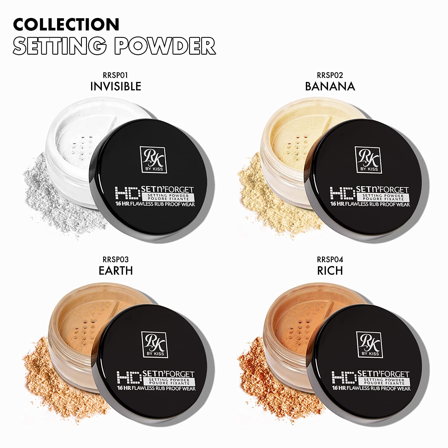 Ruby Kisses Loose Setting Powder 0.4oz, Weightless, Smooths, Mattifying Finish and Shine Control, Pure Silica Mineral Powder (Earth) - Image 6
