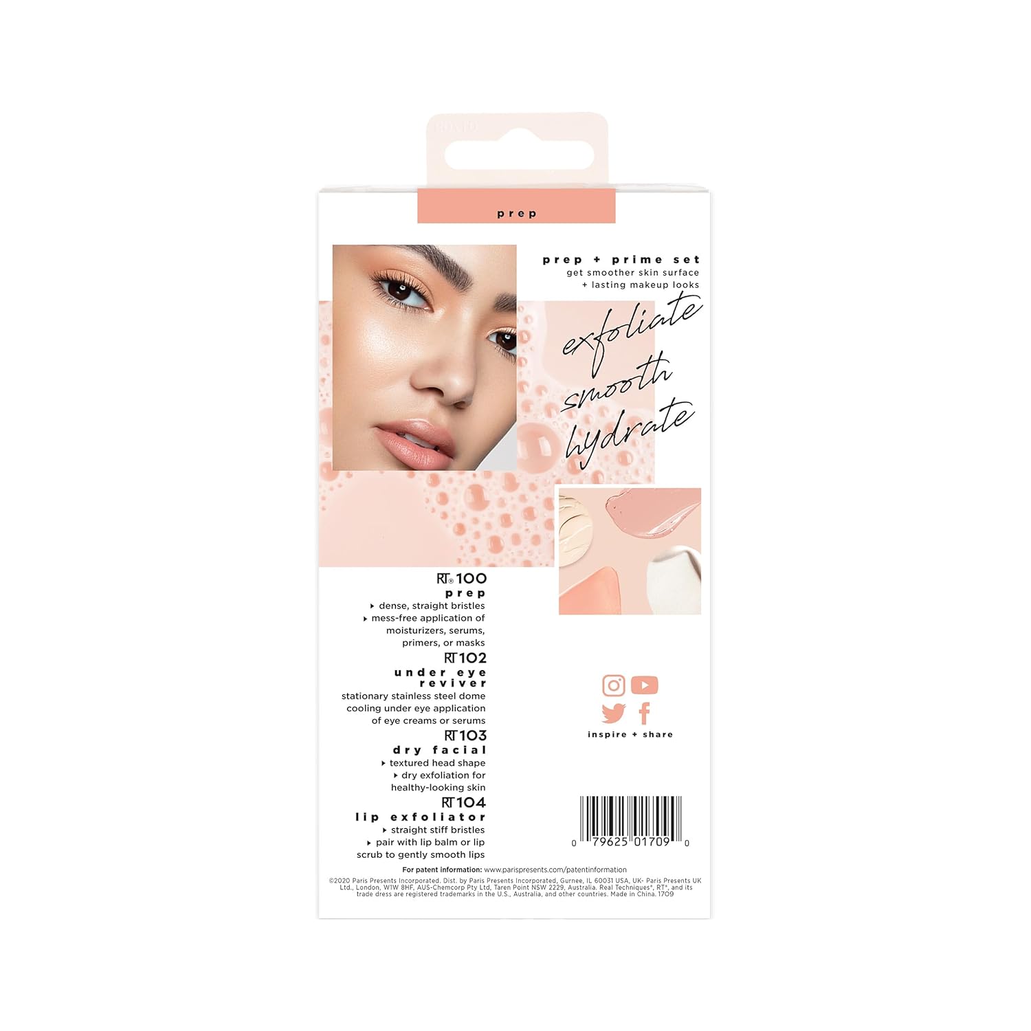 Real Techniques Prep and Prime Makeup Brush Set, Ideal for Exfoliating & Applying Primers, Moisturizers, & Serums, Skincare Tools, Synthetic Bristles, Cruelty-Free & Vegan, 4 Piece Set - Image 7