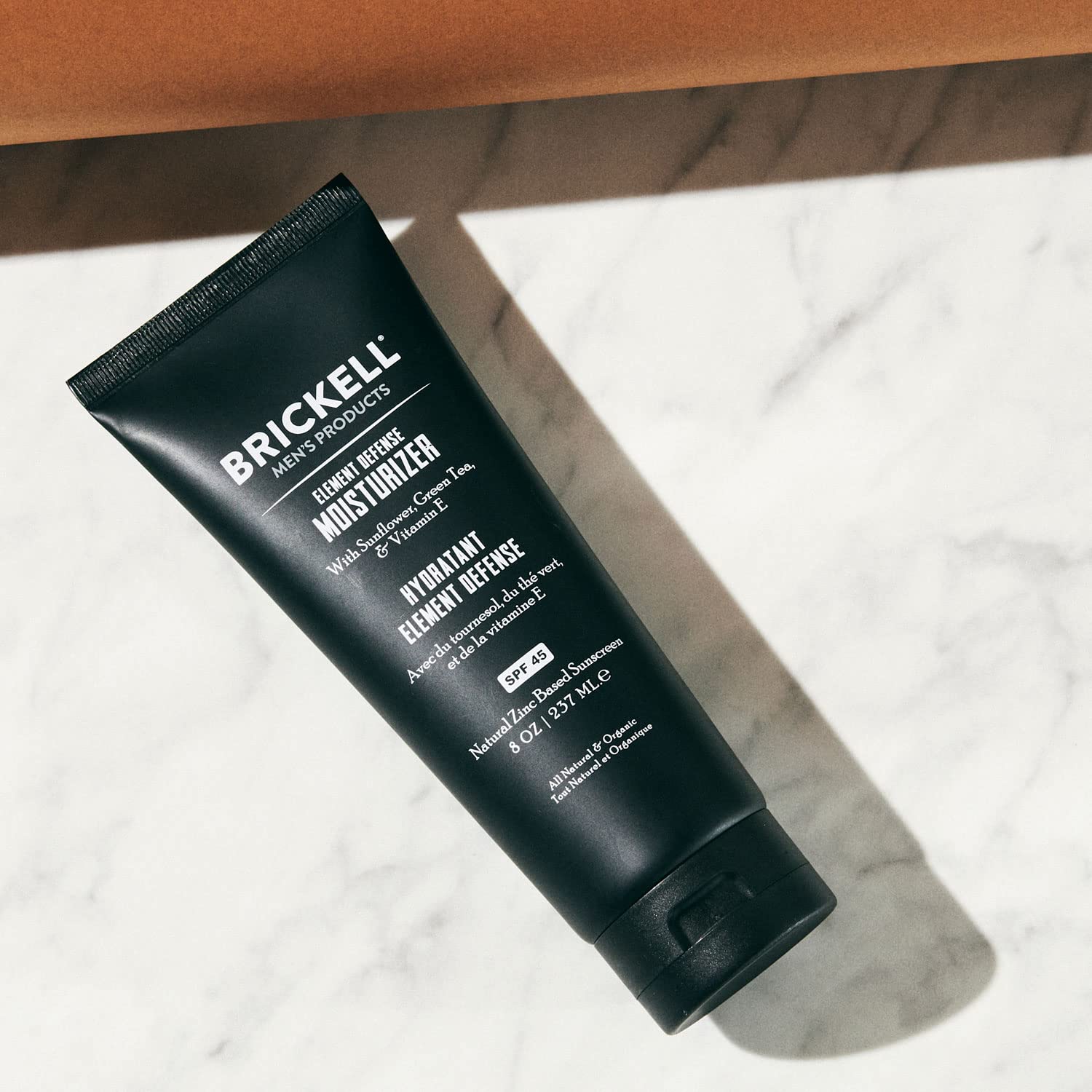 Brickell Men's Element Defense SPF45 Moisturizer for Men, Natural & Organic, Zinc Oxide Mineral Sunscreen, Hydrates and Protects Skin Against UVA/UVB Rays, 8 Ounce, Unscented - Image 2