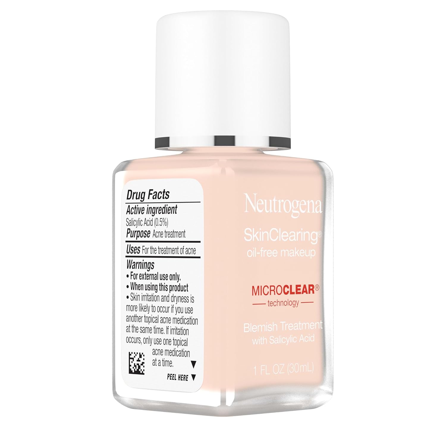Neutrogena SkinClearing Oil-Free Acne and Blemish Fighting Liquid Foundation with.5% Salicylic Acid Acne Medicine, Shine Controlling Makeup for Acne Prone Skin, 20 Natural Ivory, 1 fl. oz - Image 7