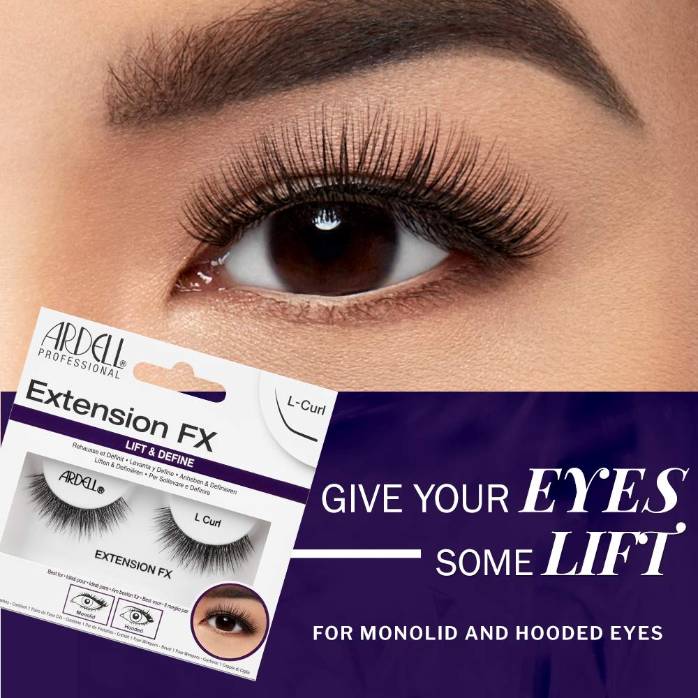 Ardell Lash Extension FX L Curl Lashes – Lift & Define Eyelashes, Natural Lashes for Hooded Eyes, Reusable Eye Lash, 4 Pack - Image 2