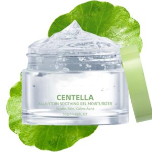 Centella Gel Moisturizer, Cntella Asiatica Soothing Gel Moisturizering for Face Natural Ingredients with Oat, Oat In Calming Gel Cream for Anti Acne Calm and Restore Oily Skin Moisturizer 1.83 Fl Oz