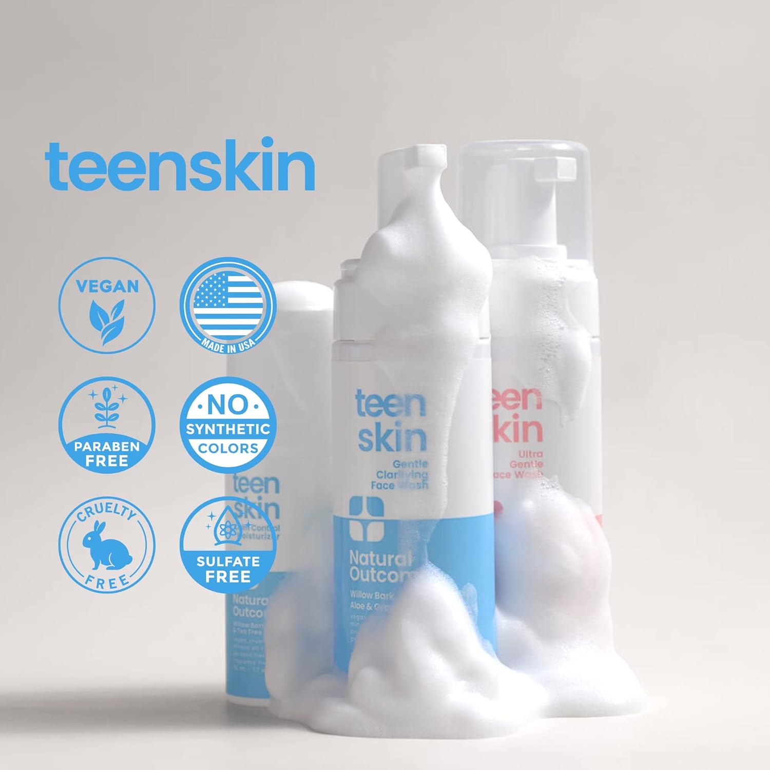 Teen Skin Care Kit 3-Step | Acne Face Wash Skin Care Regimen | Teen Skin Face Wash, Toner, & Moisturizer | Perfect for Teens Preteens & Kids Looking to Prevent Acne | 3 Pc Kit by Natural Outcome - Image 5