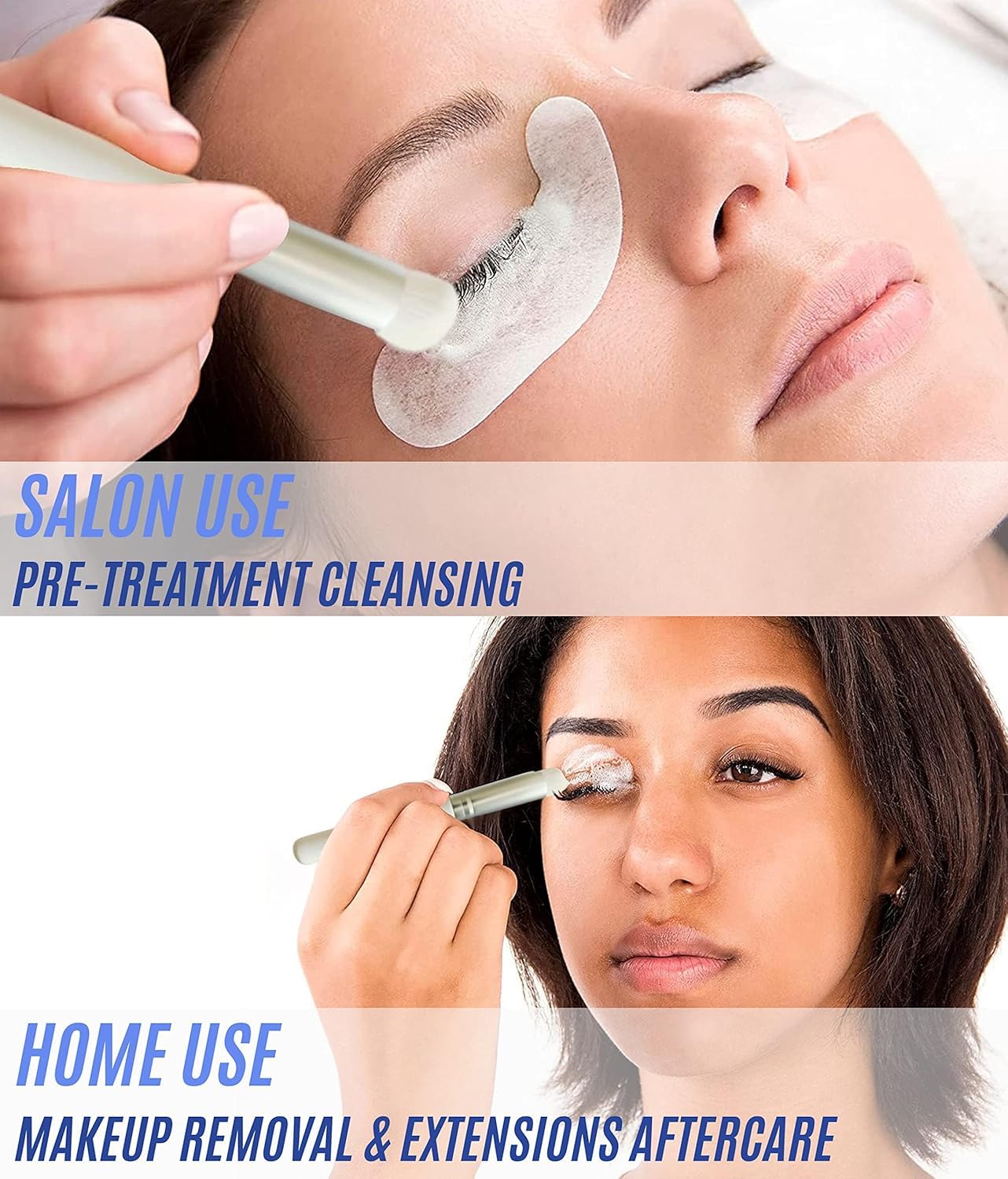 STACY LASH Eyelash Extension Shampoo + Brush / 1.69 fl.oz / 50ml / Eyelid Foaming Cleanser/Wash for Extensions & Natural Lashes/Safe Makeup Remover/Supplies for Professional & Home Use - Image 3