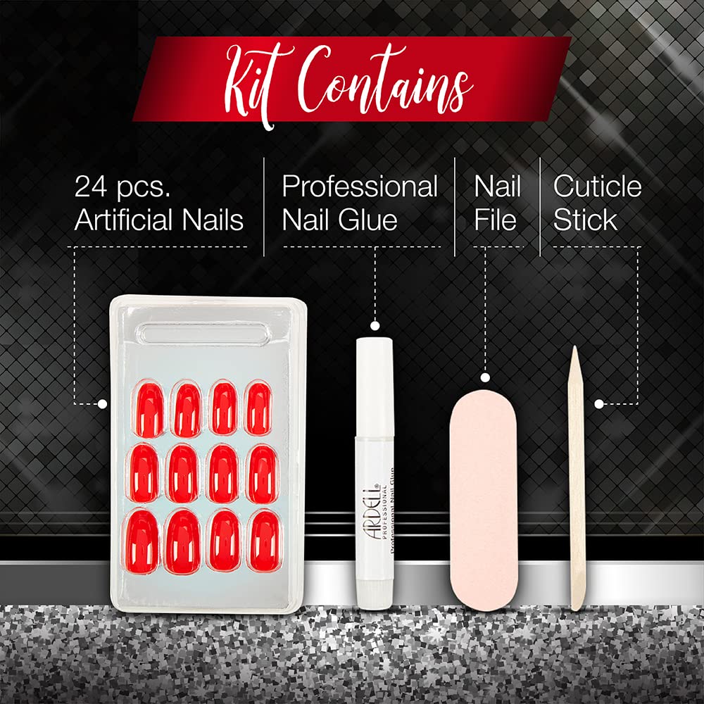 Ardell Nail Addict Artificial Nail Set, Cherry Red - Image 5
