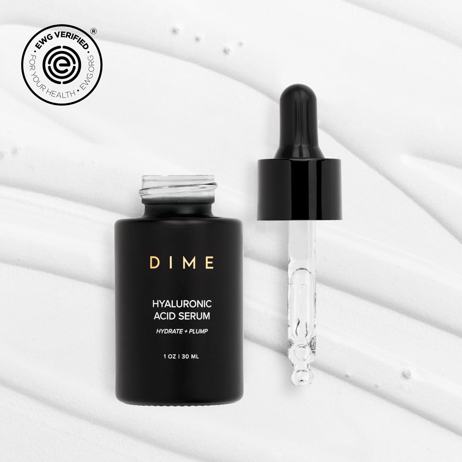 DIME Beauty Hyaluronic Acid Serum, Non-Greasy Hydrating Face Serum with Pure Hyaluronic Acid, 1 oz / 30 ml - Image 2
