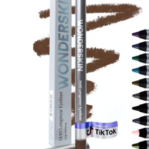 Wonderskin 1440 Longwear Brown Waterproof Eyeliner Pencil - Sharpenable Eyeliner Pencil and Smudge Proof Eye Liner Pencils (Brown Sugar)