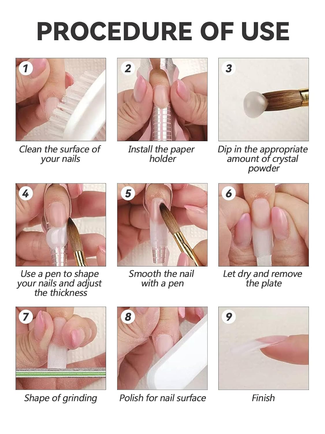 EBANKU Nude Acrylic Powder, 120g/4.23oz Acrylic Powder Large Capacity Professional Acrylic Nail Powder for Nail Acrylic Extension, Nail Carving, Long-Lasting, No Nail Lamp Needed - Image 8