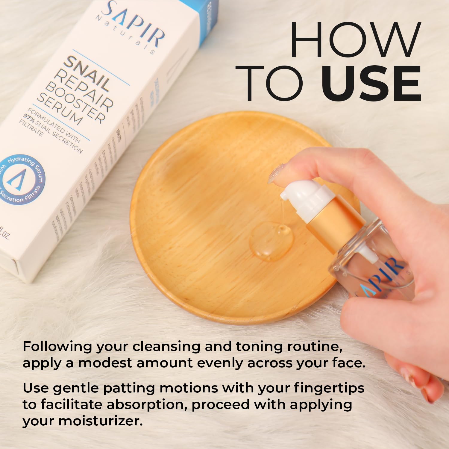 Snail Mucin Serum Repair Booster Serum 50ml - Formulated With 97% Snail Secretion Filtrate - Facial Skin Care Products Face Serum For Women With Hyaluronic Acid - Anti aging Serum - Glow Recipe Toner - Image 3