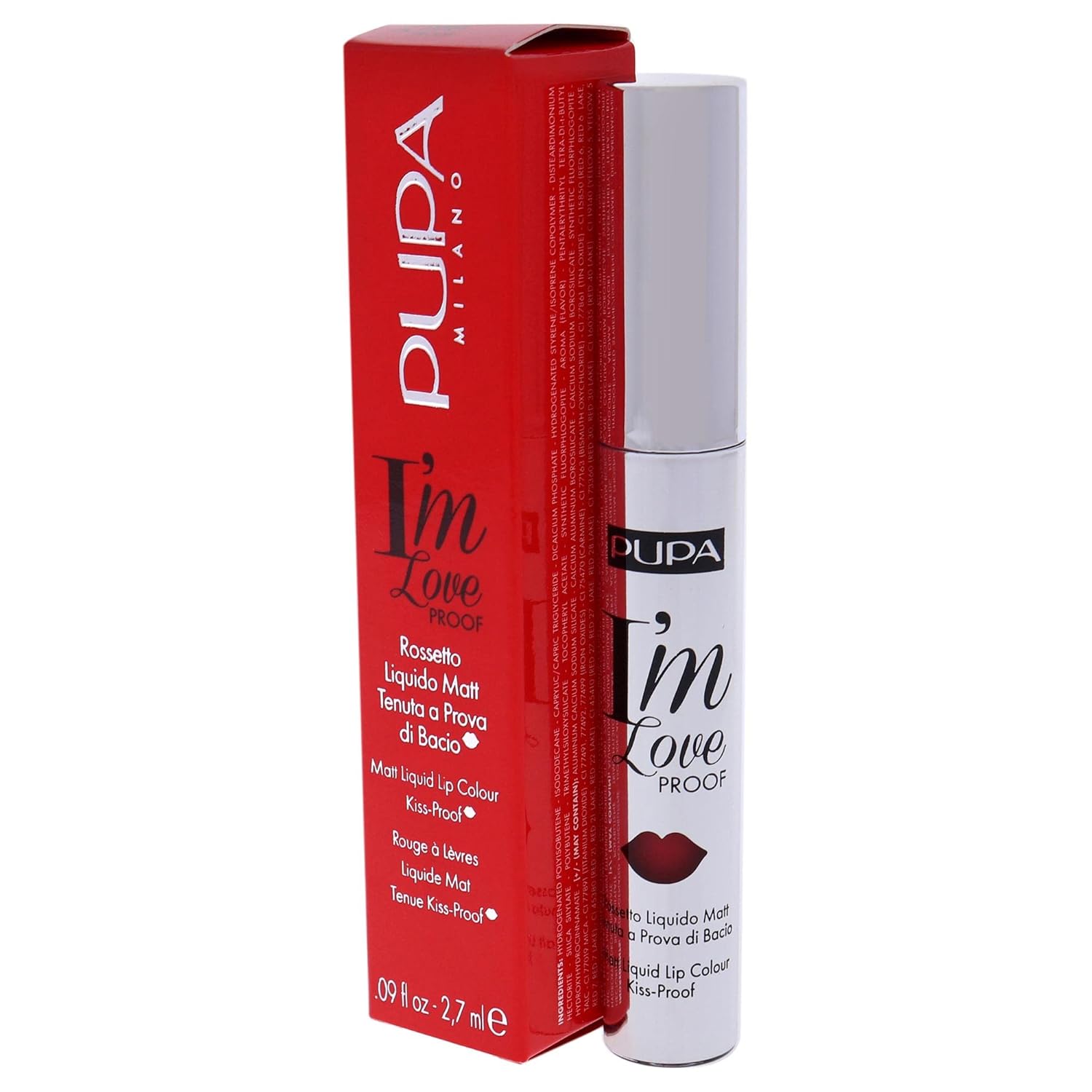 Pupa Milano I Am Love Proof Matte Liquid Lipstick 009 Red Pop 0.09 oz for Women - Image 4