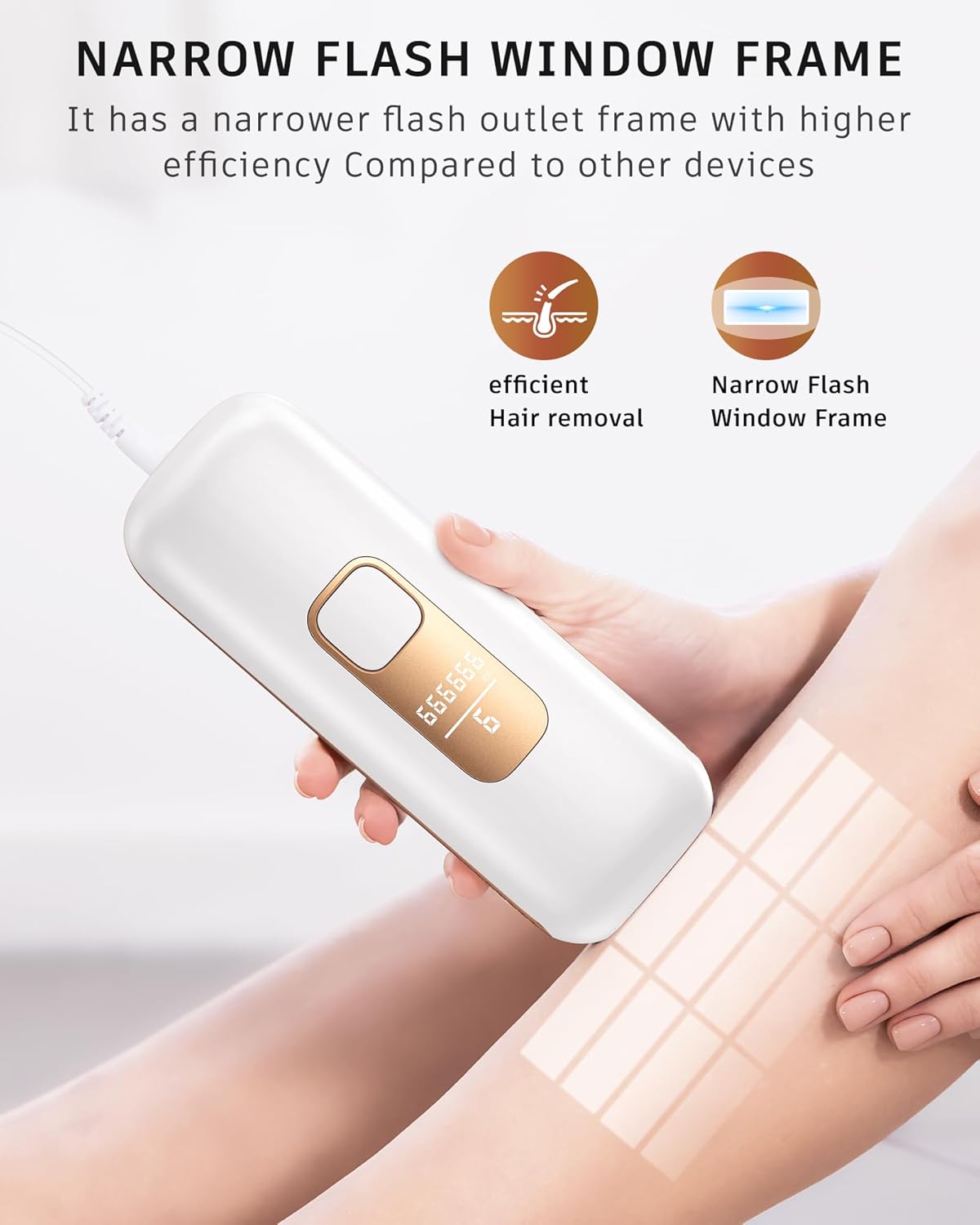 Aopvui Laser Hair Removal, 3-in-1 Upgraded 999,900 Flashes IPL Permanent Hair Removal Device for Women Men, at-Home Hair Remover Epilators for Face Arms Legs Armpits Bikini with 2 Mode 9 Energy Levels - Image 4