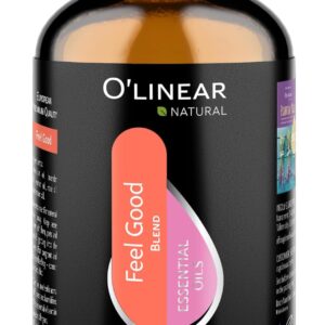 Premium Aromatherapy Essential Oil Feel Good Blend - 3.4 Fl Oz Happy & Relaxing Scent for Diffusers for Home - Relax Essential Oils for Humidifiers with Lavender Rose Lemon Cinnamon Geranium Aroma