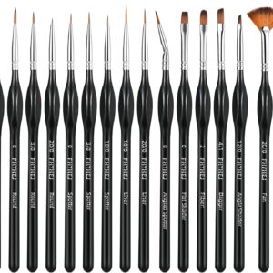 Detail Paint Brushes Set,15pcs Miniature Paint Brushes for Fine Detailing, Art Painting, Micro Detail Paint Brush for Acrylics,Oils, Watercolors,Paint by Number,Models,Face, Nail,Craft,Figurine