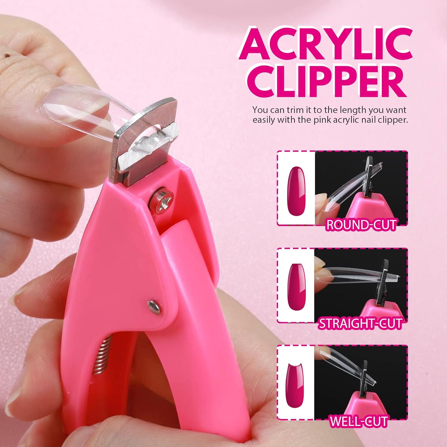 Teenitor 600 Pcs Clear Coffin Nail Tips, Acrylic Nail Kit, Clear Press On Nails, Long Fake Nails Coffin Nail Tips Full Cover, Acrylic Nail Clipper Nail Stand for Nail Extensions - Image 4