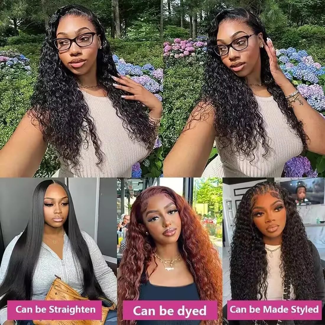 Deep Wave Bundles Human Hair 16 18 20 Inch Deep Curly Bundles 12A Grade 100% Unprocessed Brazilian Virgin Hair Wet and Wavy Bundles Double Weft Natural Black Color - Image 8